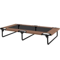 Letto per Cani Grandi Pieghevole con Tessuto a Rete da Interno ed Esterno, 107x61x20 cm, Marrone