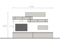 Mobili Parete attrezzata Soggiorno moderna, finitura Piombo e Mercure, ZLCINFNCOMPN39-1