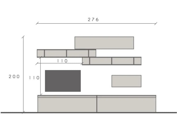 Mobili Parete attrezzata Soggiorno moderna, finitura Piombo e Mercure, ZLCINFNCOMPN39-1