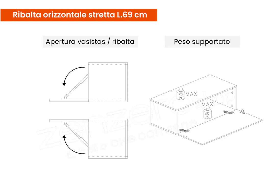 Mobili Parete attrezzata Soggiorno moderna, finitura Piombo e Mercure, ZLCINFNCOMPN39-1