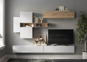 Parete Attrezzata di design, Bianco lucido e Cadiz , ZLCINFNCOMPN44-1