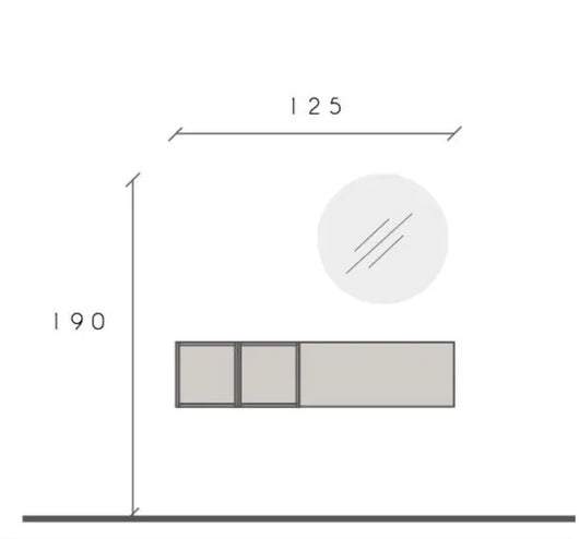 Composizione da ingresso moderna, Bianca lucida e Cadiz, ZLCINFNCOMPN56-1