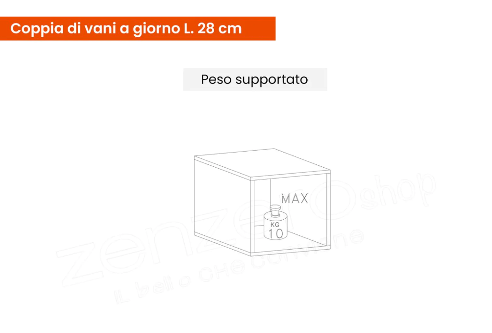 Composizione da ingresso moderna, Bianca lucida e Cadiz, ZLCINFNCOMPN56-1