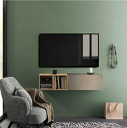 Parete Porta TV, colore Argilla e Cadiz, Made in Italy, ZLCINFNCOMPN56PT