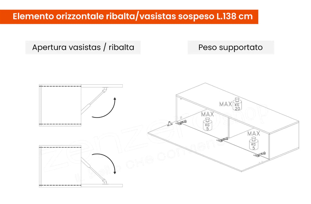 Ingresso moderno di design, con specchio, colore Argilla, ZLCINFNCOMPN57-1