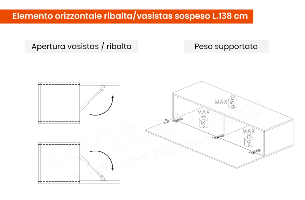 Ingresso moderno di design, con specchio, colore Argilla, ZLCINFNCOMPN57-1