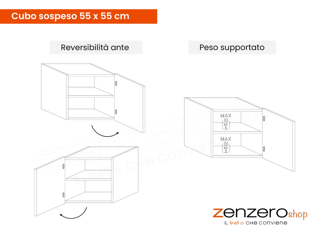 Nuova Parete attrezzata di design, colore Argilla, ZLCINFNCOMPN58PT