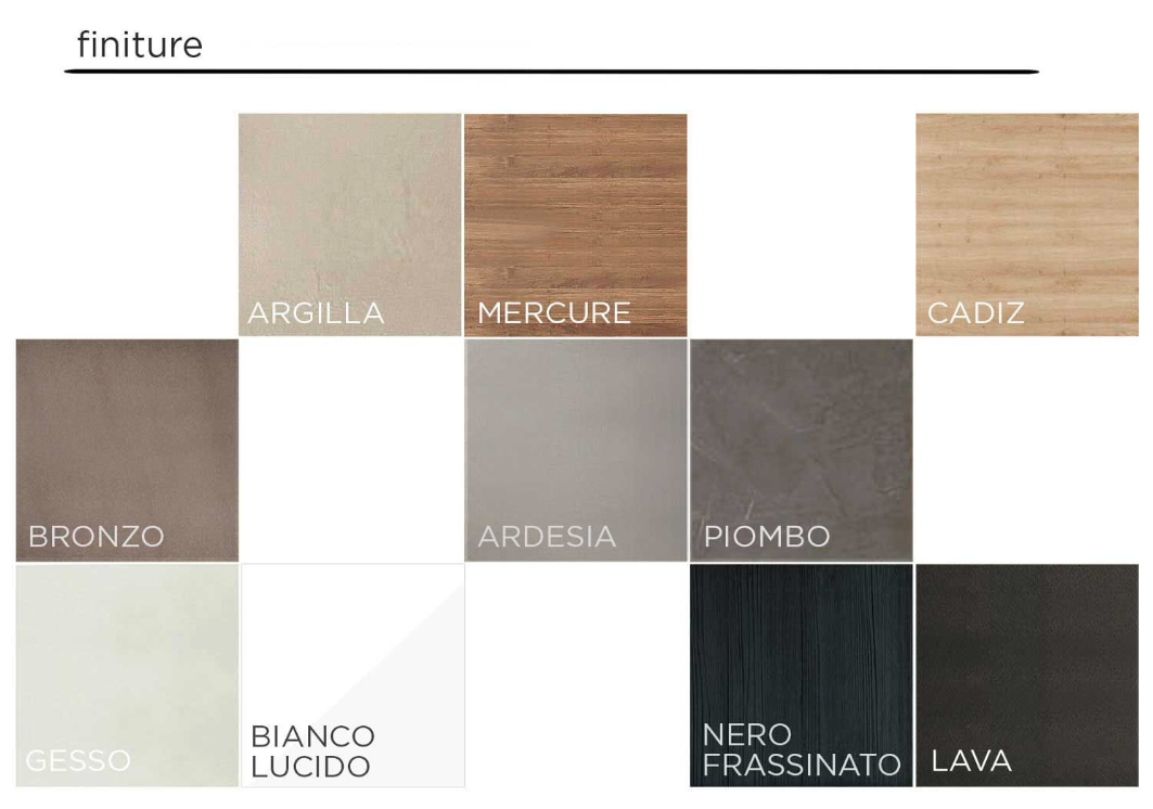 Colonna da bagno sospesa, finitura Lava, ZLCINFPENBA5