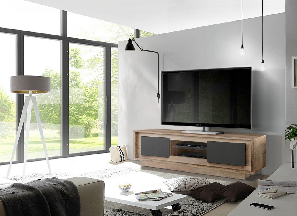 Mobili salotti moderni, porta TV Pedro 2 ante, prezzo scontato, ZLCSKY-PTNP 