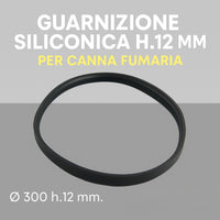 Guarnizione siliconica h.12 mm canna fumaria mono parete isolamento perfetto *** misura Ø 300 mm, confezione 1