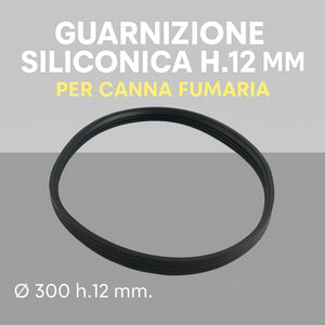 Guarnizione siliconica h.12 mm canna fumaria mono parete isolamento perfetto *** misura Ø 300 mm, confezione 1