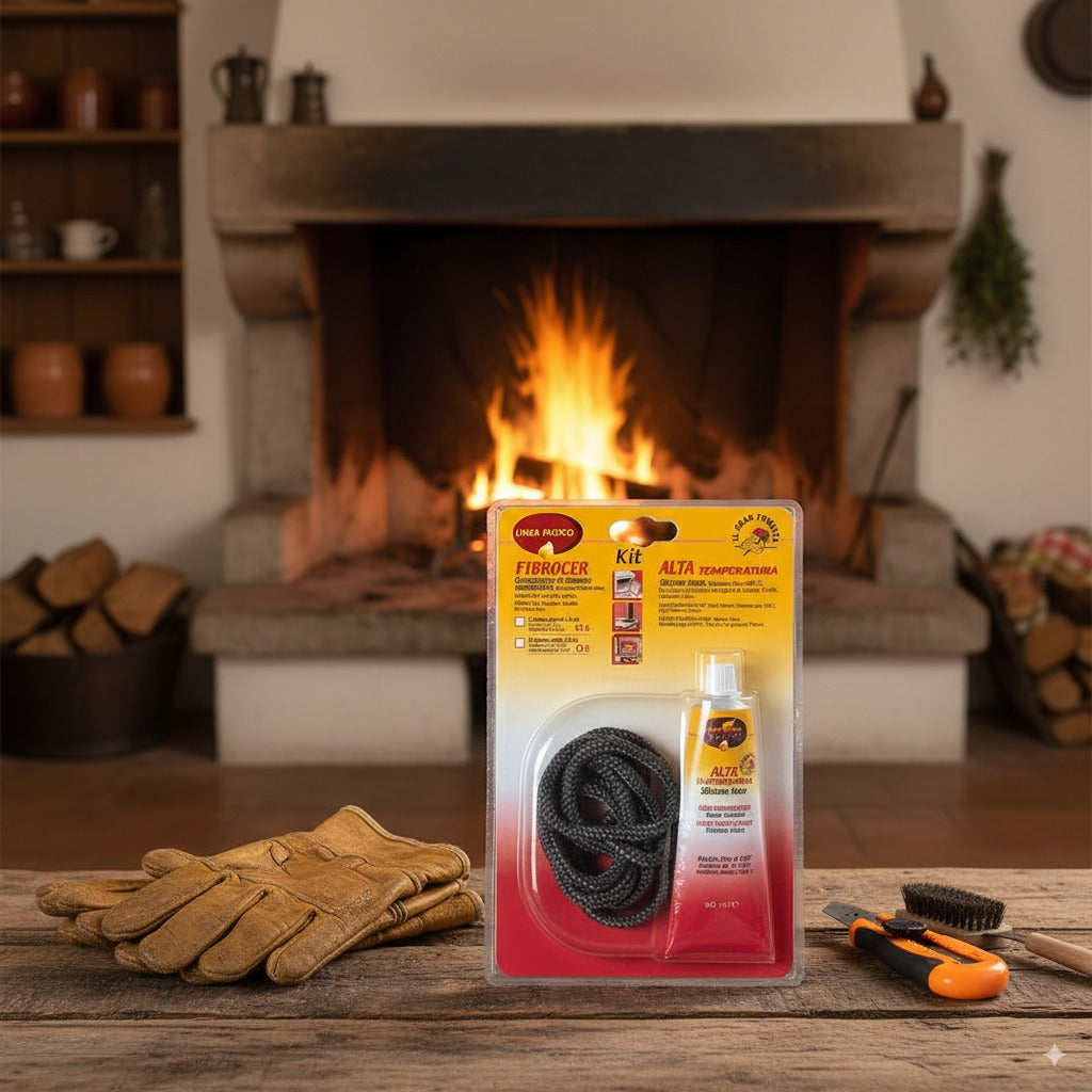 Guarnizione fibrocer mm 6 kit sigill con silicone nero