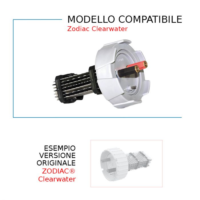 Cella Elettrolitica Compatibile Per Sterilizzatore A Sale Zodiac Clearwater Ts/cl 130-140