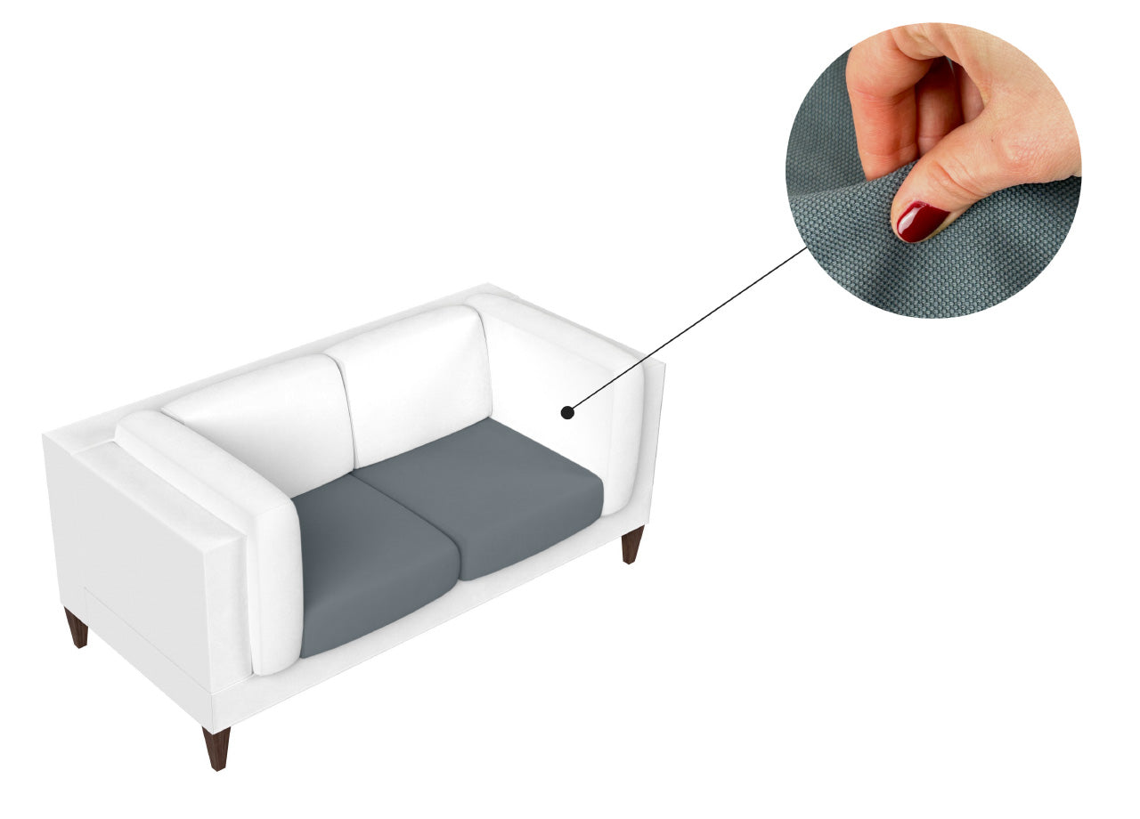 Copridivano E Copri Poltrona Antimacchia Sofà Elasticizzato Modello Magico - Seduta - Grigio Scuro