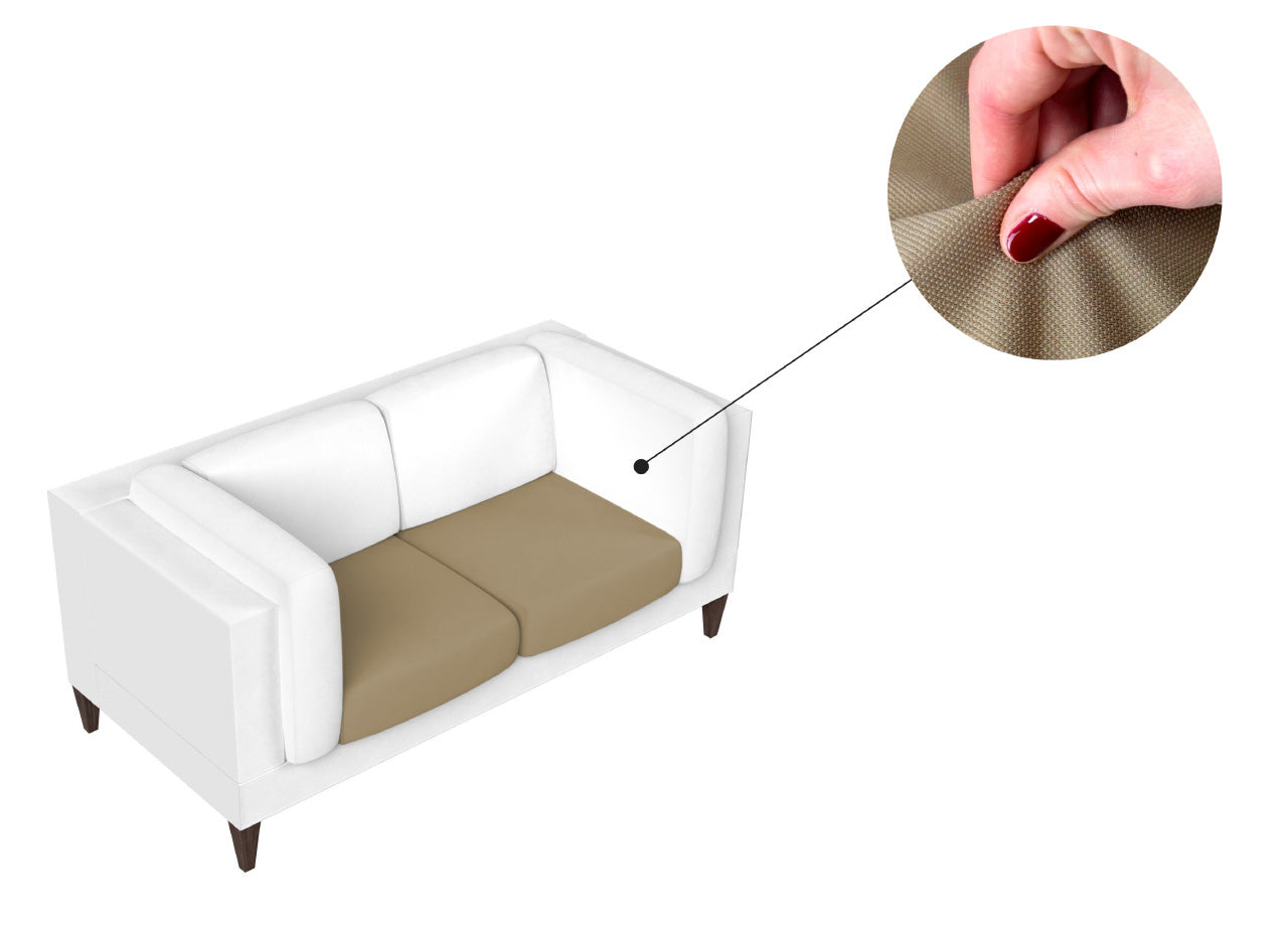 Copridivano E Copri Poltrona Antimacchia Sofà Elasticizzato Modello Magico - Seduta - Tortora