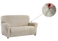 Copridivano Sofà Poltrona Elasticizzato Protezione Macchie Modello Wonderful - 3 Posti - Panna