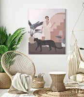 Dipinto Su Tela Lady -C- cm 80X3,7X100