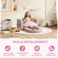 Blocchi Morbidi di Schiuma per Bambini con Cuscino Giocattolo per Apprendere, Arrampicarsi e Gattonare, Rosa