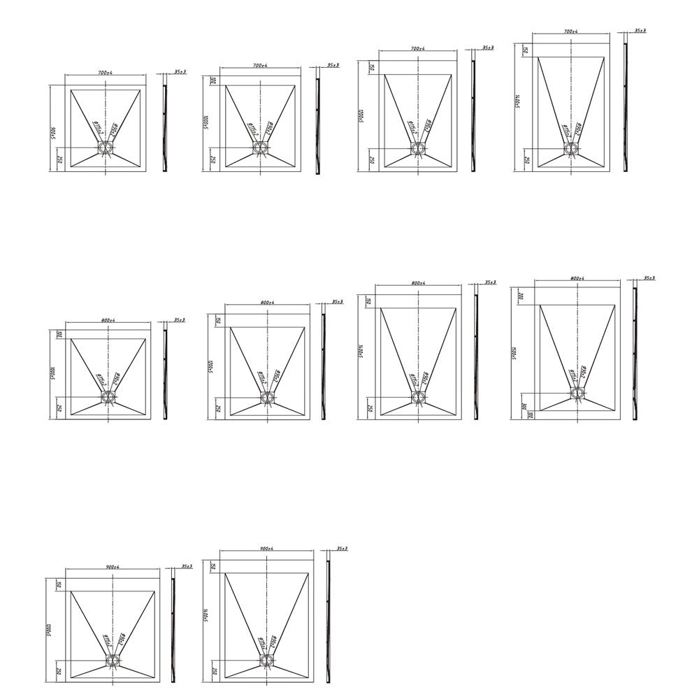 Piatto doccia grigio mineral marmo resina antiscivolo h 3,5 cm *** misure l90 x p70 x h3,5 cm, confezione 1