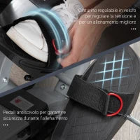 Vogatore a 12 Resistenze con Monitor Digitale e Struttura in Alluminio, Acciaio e ABS, 160x61x50 cm