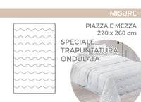 Trapunta Piumone Invernale Imbottita 300gr Microfibra Diadema Quadri - Piazza E Mezza - D21 Fucsia