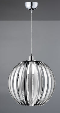 ZUCCA SOSPENSIONE PALLA ACRILICO CROMATA D.40CM 1 LUCE ATTACCO E27
