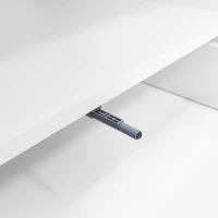 Tavolino da caffè a forma di nuvola con cassetti e vani portaoggetti, 100×60×39,2 cm, Bianco