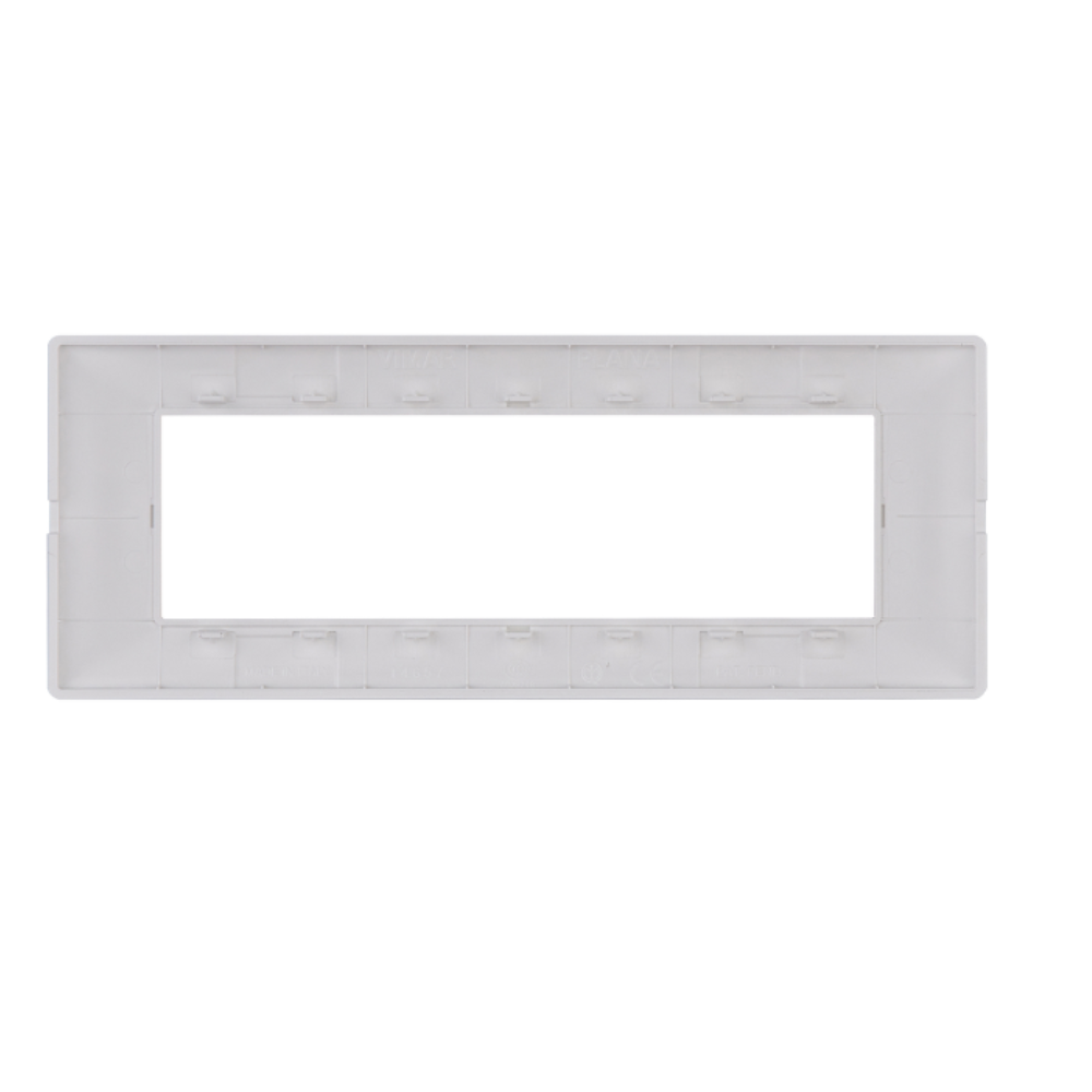 Placca vimar modello plana 7 moduli tecnopolimero 14657 *** colore avorio, confezione 1