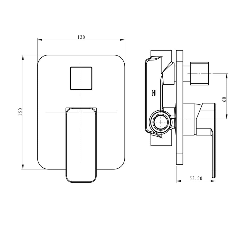 Ogomondo miscelatore doccia ad incasso da parete francia con deviatore rubinetto *** confezione 1