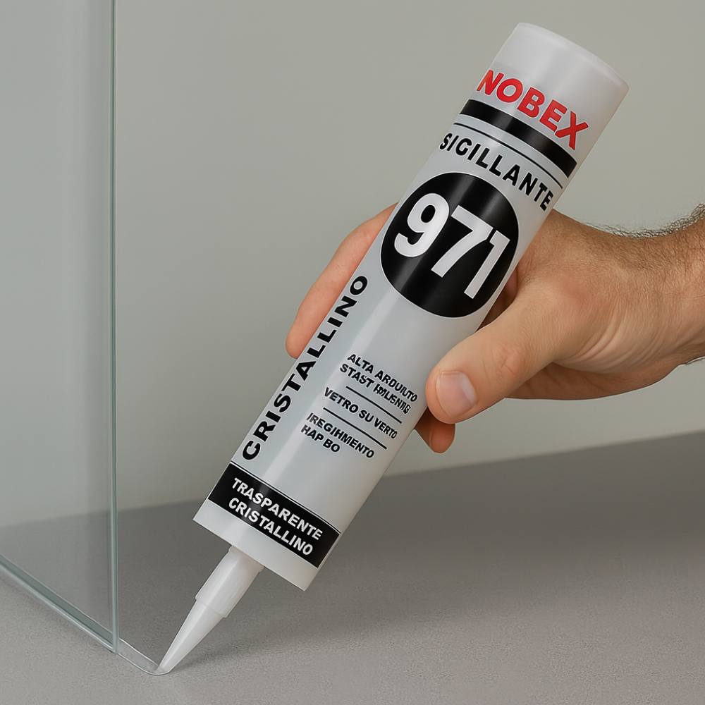 Sigillante adesivo trasparente nobex nb6671 per vetro e acquari