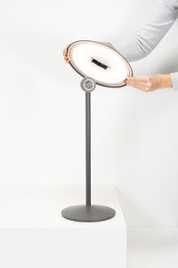 Zafferano Lampada da Tavolo Led Ricaricabile Pina L Desk - 6W, IP65, Dimmer Touch, Testa Magnetica, Design Moderno per Interni ed Esterni - Bronzo