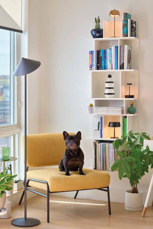 Zafferano Lampada da Terra Led Ricaricabile Pina XXL - 6W, IP65, Dimmer Touch, Testa Magnetica, Design Moderno per Interni ed Esterni - Bianco