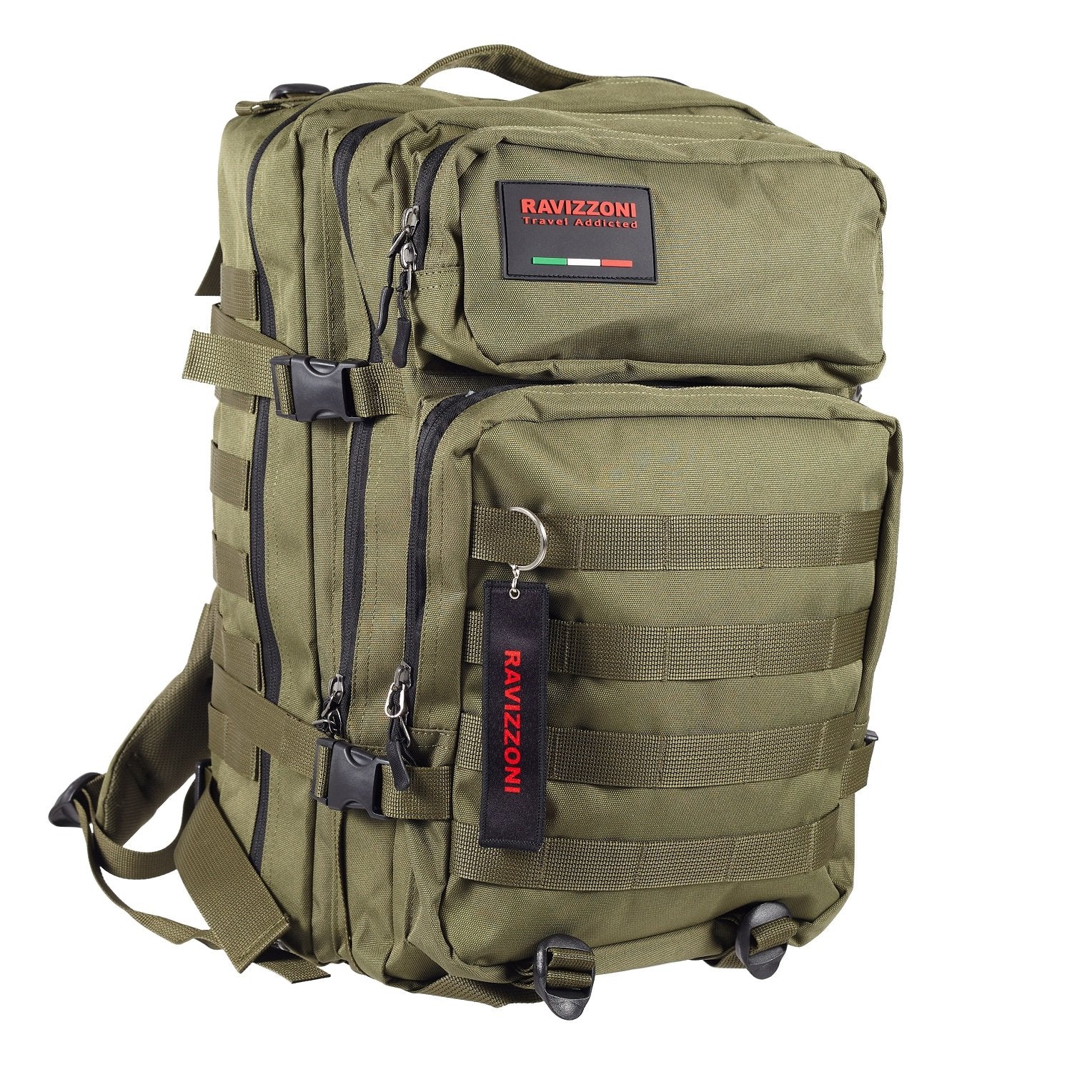 Zaino multiuso da viaggio tempo libero, leggero 30x26x50cm Muntain poliestere verde