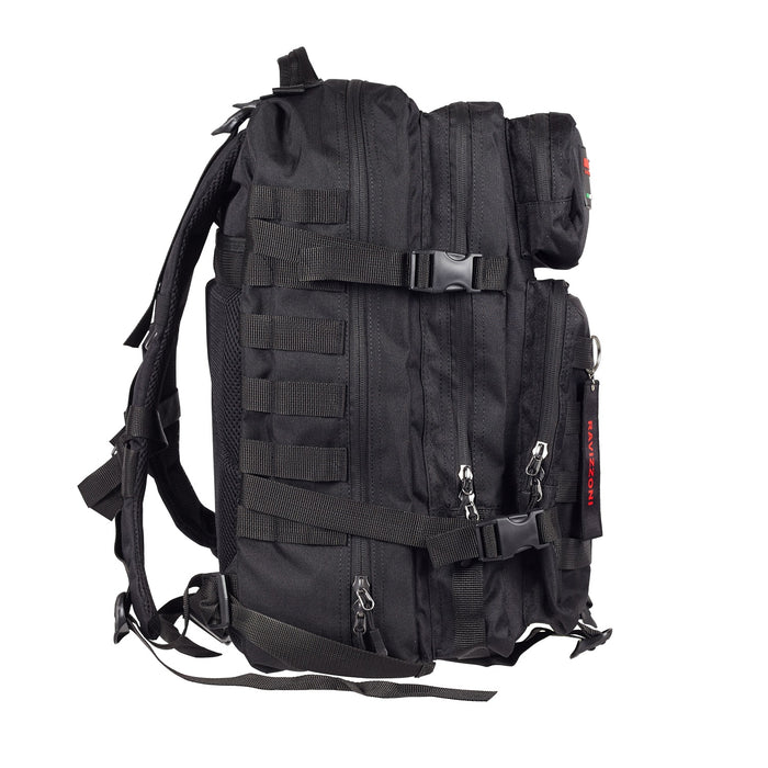 Zaino multiuso da viaggio tempo libero, leggero 30x26x50cm Muntain poliestere nero