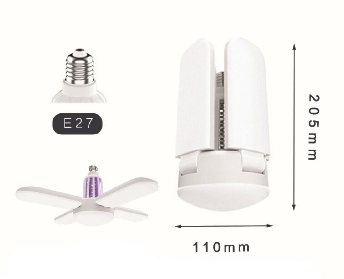 Zanzariera Elettrica Lampadina Lampada LED E27 Anti Zanzare Casa Campeggio