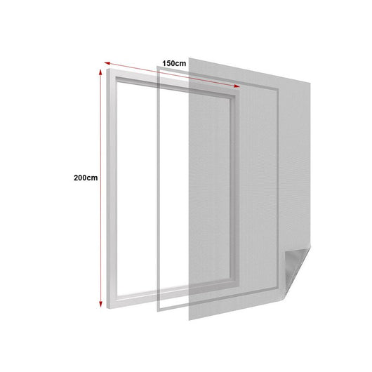 Zanzariera Finestra Nera Adesiva Con Nastro In Velcro Misura 150X200cm