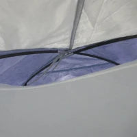 Tenda da Campeggio 3 4 Persone a Cupola Leggera e Ventilata con Porte con Zip, 320 x 240 x 130 cm Blu Scuro Grigio Chiaro