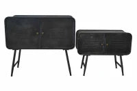 Mobiletto Iron School Coppia Cm  88X38X78 - Cm 70.5X30X58.5