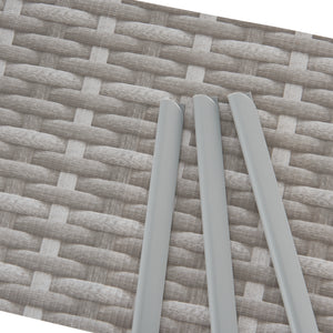 Striscia Frangivista in PVC 'Jesteburg' per Coprire Recinzione di Rete (35m x 19cm) - Effetto Rattan, Grigio [en.casa]