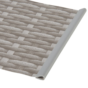 Striscia Frangivista in PVC 'Jesteburg' per Coprire Recinzione di Rete (35m x 19cm) - Effetto Rattan, Grigio [en.casa]