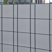 Striscia frangivista in PVC 35 m x 19 cm 6,65 m² grigio chiaro 03_0006586