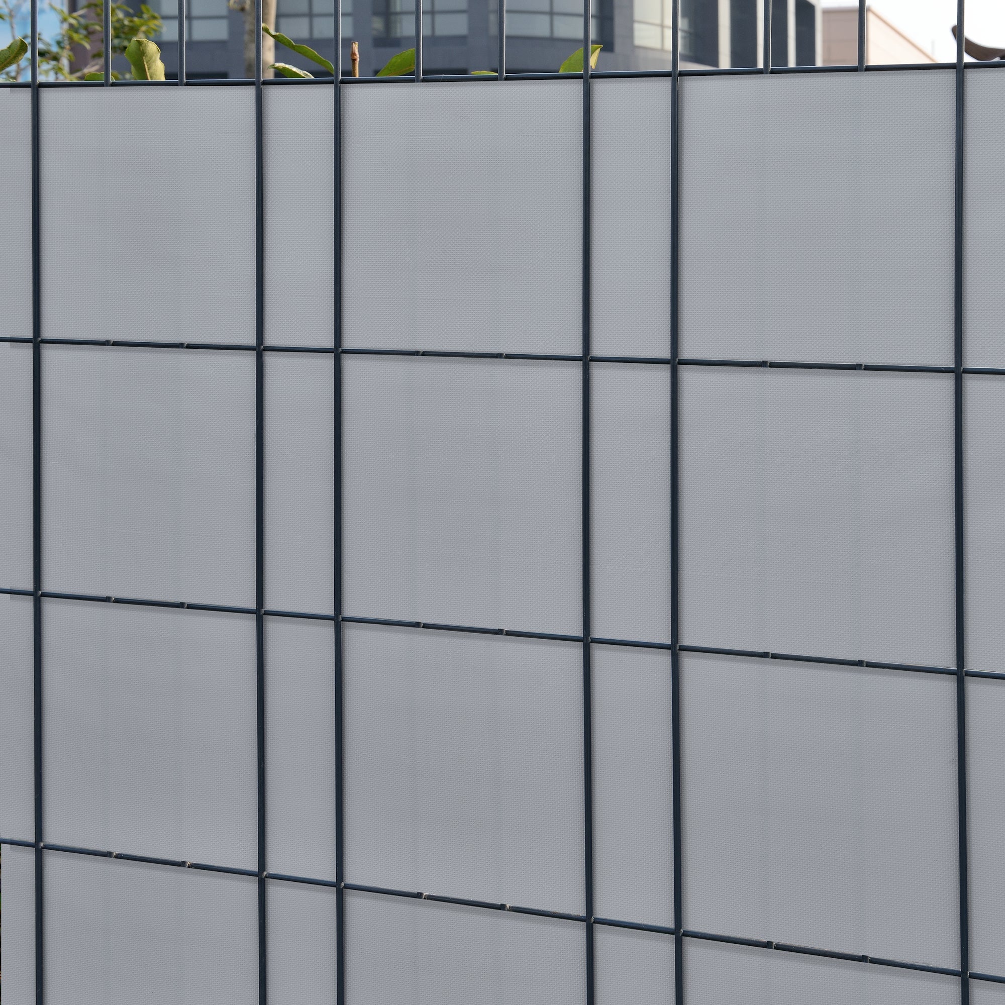 Striscia frangivista in PVC 35 m x 19 cm 6,65 m² grigio chiaro 03_0006586