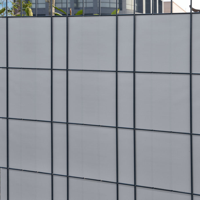 Set di 4 strisce frangivista in PVC 140 m x 19 cm 26,6 m² grigio chiaro 03_0006601