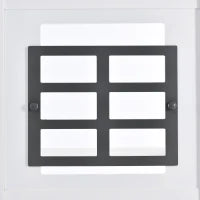 Letto a casetta con finestre, senza materasso，200×90 cm, Bianco