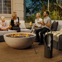 Set utensili da camino 4 pezzi con scopa, paletta, attizzatoio e supporto, in metallo 20 x 20 x 65 cm, Nero