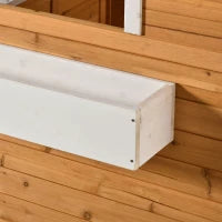 Casetta per Bambini in Legno da Esterno con Porta, Finestre, Panca, Portavasi 122x108x135.5cm Gialla