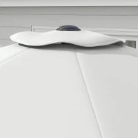 Telo per Ombrellone da Ø295 cm in Poliestere Bianco Resistente all'Acqua con Presa d'Aria Superiore