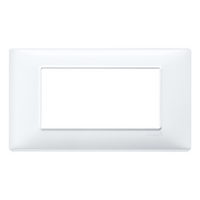 Placca classica 4 moduli serie plana vimar 14654 *** colore avorio, confezione 1