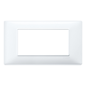 Placca classica 4 moduli serie plana vimar 14654 *** colore avorio, confezione 1