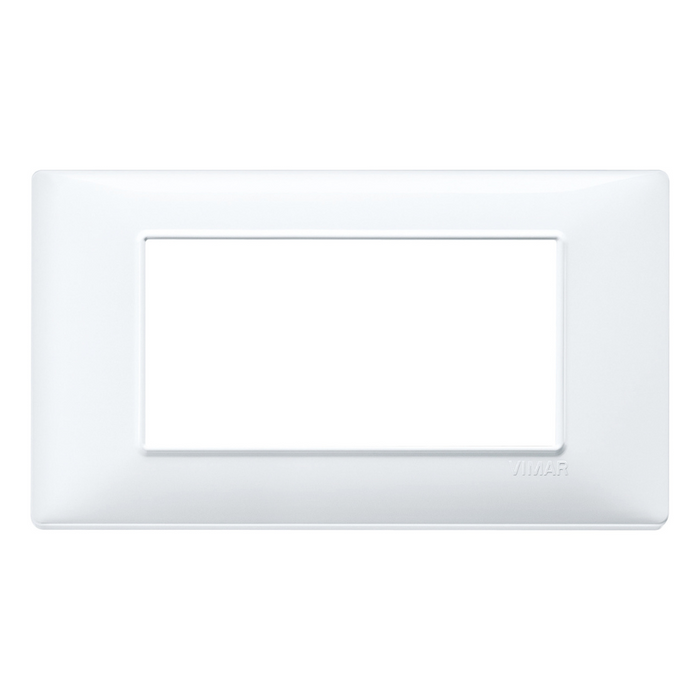 Placca classica 4 moduli serie plana vimar 14654 *** colore avorio, confezione 1